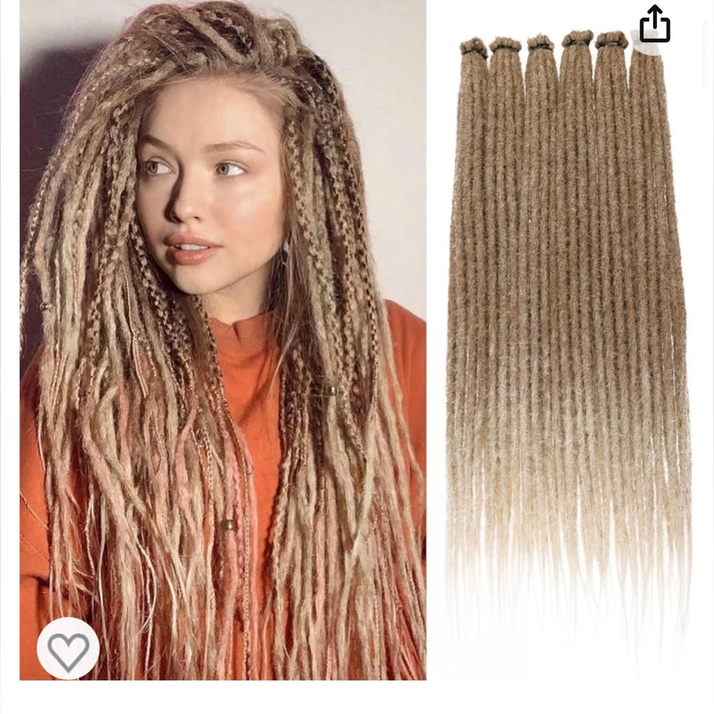 Handmade 36 Inch synthetic Dreadlock Extensions. The color is 27/613